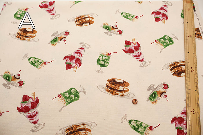 Cotton Oxford Fabric - Cafe Dessert - nomura tailor