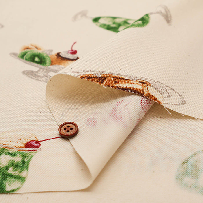 Cotton Oxford Fabric - Cafe Dessert - nomura tailor
