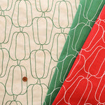 Made in China Cotton Muslin Embroidered Fabric - Green Bell Pepper - nomura tailor