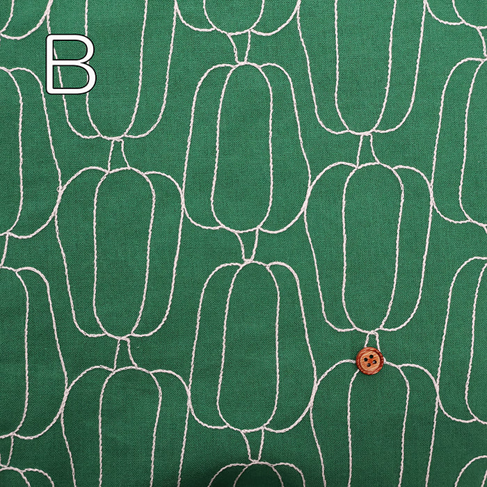 Made in China Cotton Muslin Embroidered Fabric - Green Bell Pepper - nomura tailor