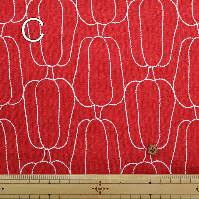 Made in China Cotton Muslin Embroidered Fabric - Green Bell Pepper - nomura tailor