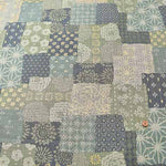 Cotton Slub Yarn Cross Print Fabric - WakinDoraku Patchwork - nomura tailor