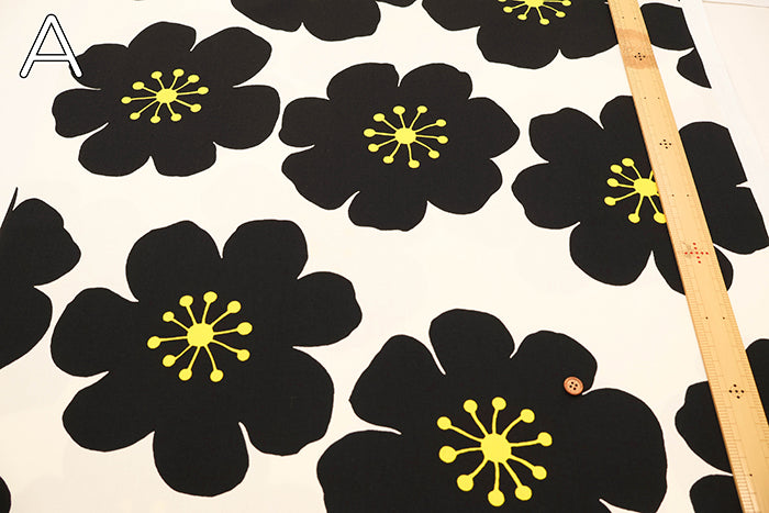 Cotton Oxford Fabric -  Big Flower - nomura tailor