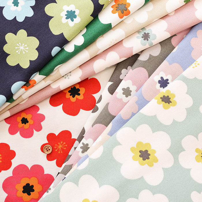 Cotton Oxford Fabric - Nordic Flower - nomura tailor