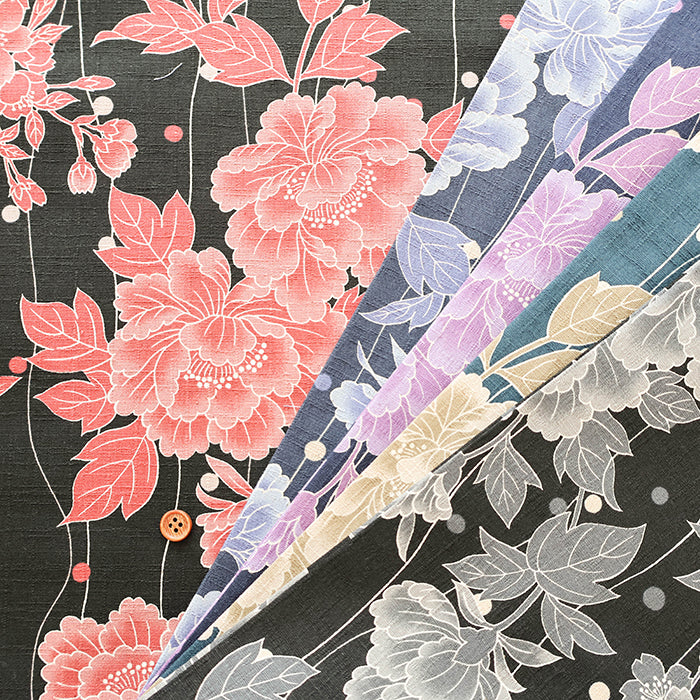 Cotton Dobby Fabric - Japanese Pattern - cherry blossoms - nomura tailor