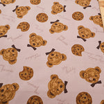 Cotton Oxford Fabric - Bear Cookies - nomura tailor