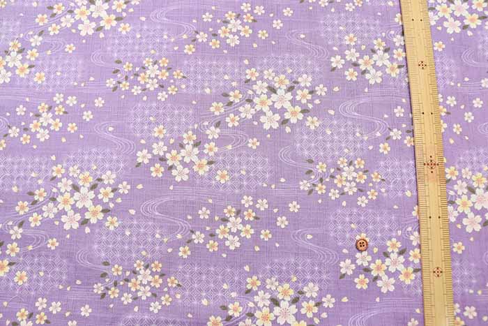 Cotton Southern Cross Print Fabric - Flowing Cherry Blossoms - nomura tailor