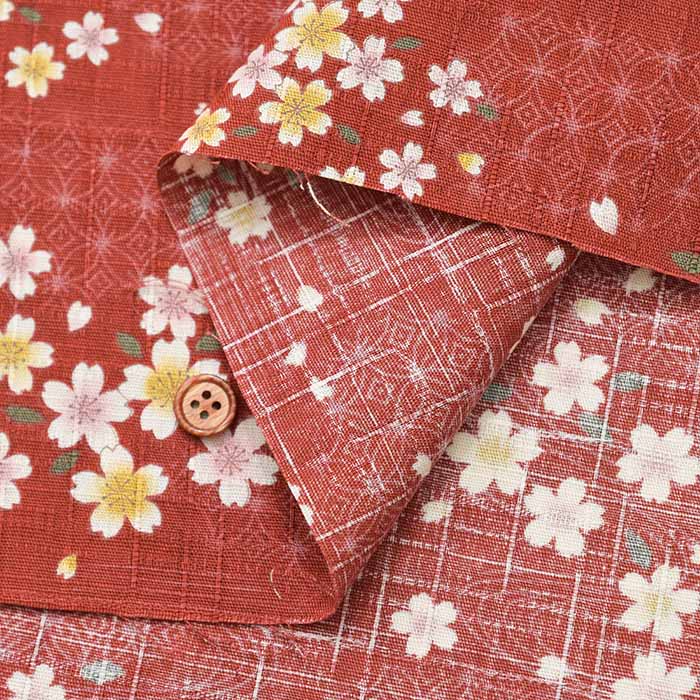 Cotton Southern Cross Print Fabric - Flowing Cherry Blossoms - nomura tailor