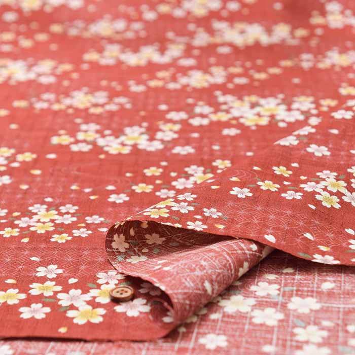 Cotton Southern Cross Print Fabric - Flowing Cherry Blossoms - nomura tailor