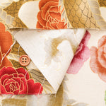 Cotton Muslin Lame (Glitter) Fabric - Japanese Style Dragon - nomura tailor