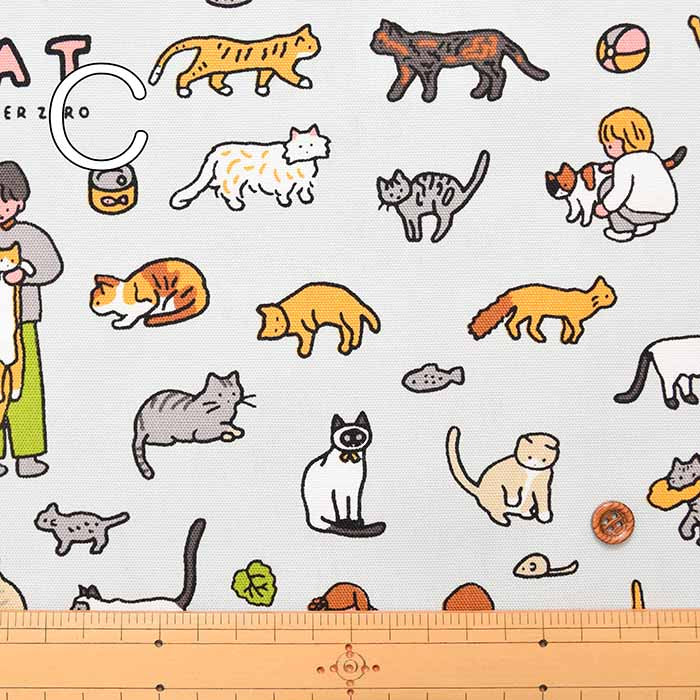 ZERO PER ZERO Cotton Ox Printed Fabric CAT - nomura tailor