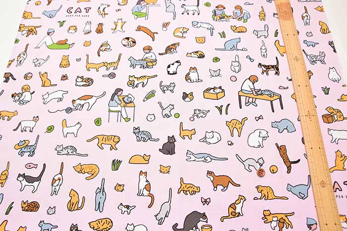 ZERO PER ZERO Cotton Ox Printed Fabric CAT - nomura tailor