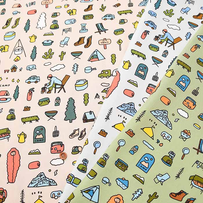ZERO PER ZERO Cotton Ox Printed Fabric CAMP - nomura tailor