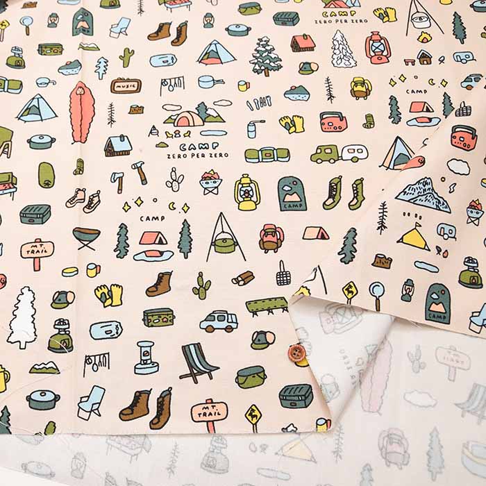 ZERO PER ZERO Cotton Ox Printed Fabric CAMP - nomura tailor