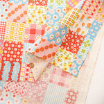Cotton Muslin printed Fabric 70's Design Fiower Days - nomura tailor