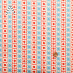 Cotton Muslin printed Fabric 70's Design Fiower Days - nomura tailor