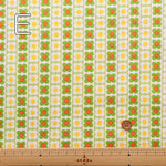 Cotton Muslin printed Fabric 70's Design Fiower Days - nomura tailor