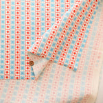 Cotton Muslin printed Fabric 70's Design Fiower Days - nomura tailor