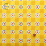 Cotton Muslin printed Fabric 70's Design Fiower Days - nomura tailor