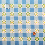 Cotton Muslin printed Fabric 70's Design Fiower Days - nomura tailor