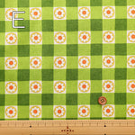 Cotton Muslin printed Fabric 70's Design Fiower Days - nomura tailor