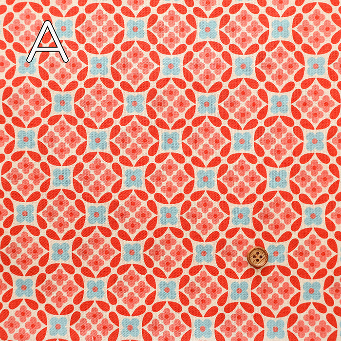 Cotton Muslin printed Fabric 70's Design Fiower Days - nomura tailor