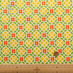 Cotton Muslin printed Fabric 70's Design Fiower Days - nomura tailor