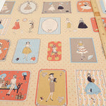 <Patterned Cut>Cotton Muslin Print Fabric Couturiere - Couturière - vol.2 (1 Pattern : Approx.  105cm × 60cm) - nomura tailor
