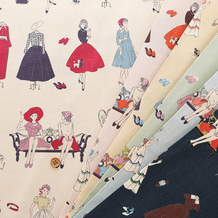Cotton Muslin Print Fabric Couturiere - Couturière - vol.2 - nomura tailor