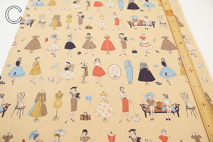 Cotton Muslin Print Fabric Couturiere - Couturière - vol.2 - nomura tailor