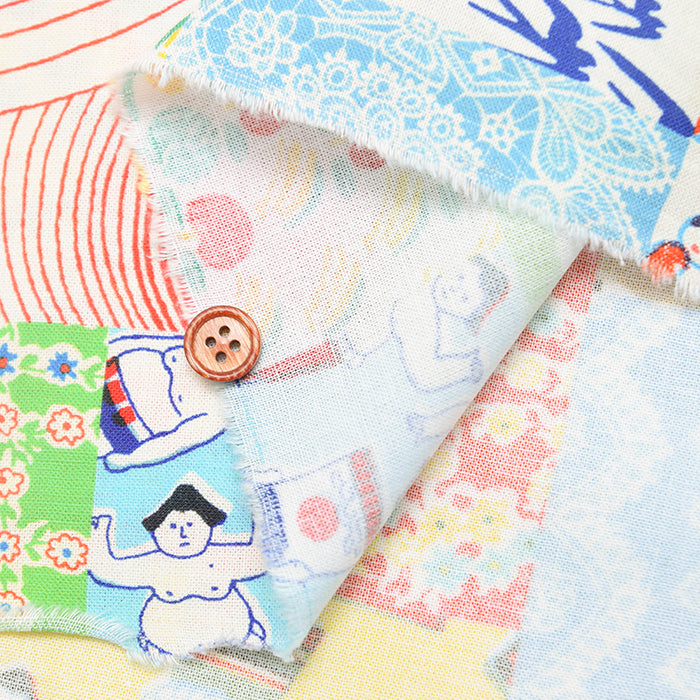 Nomura Tailor Limited Cotton muslin Inkjet Print Fabric – Yonagadō - nomura tailor