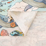 Made in China Cotton Muslin Inkjet-printed Fabric orie kawamura - Sea and Cat - nomura tailor