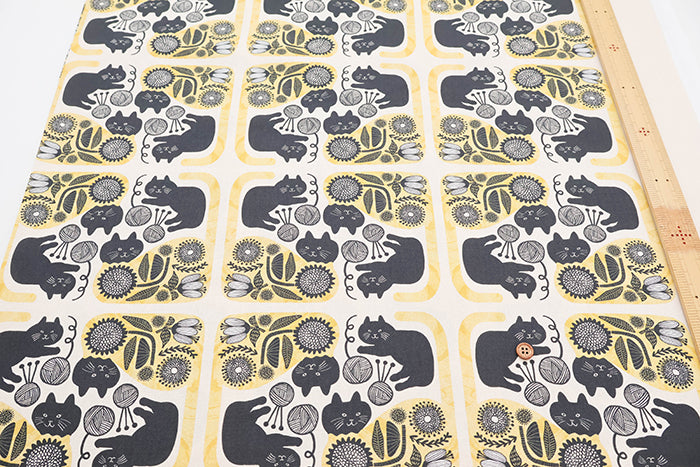 Made in China Cotton Muslin Inkjet-printed Fabric orie kawamura - Nordic-Style Cat - nomura tailor