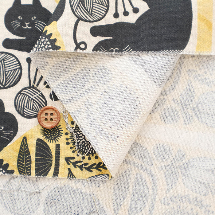 Made in China Cotton Muslin Inkjet-printed Fabric orie kawamura - Nordic-Style Cat - nomura tailor