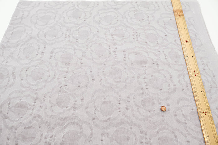 Salt-Shrunk Cotton Single Gauze Fabric - Flower - nomura tailor