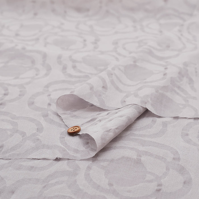 Salt-Shrunk Cotton Single Gauze Fabric - Flower - nomura tailor