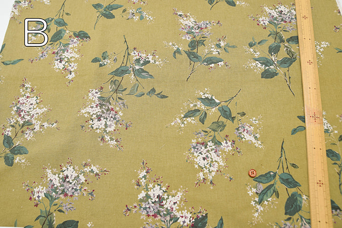 C/L muslin Printed Fabric - Flower - nomura tailor