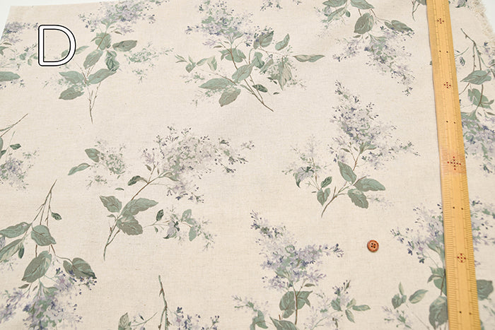 C/L muslin Printed Fabric - Flower - nomura tailor