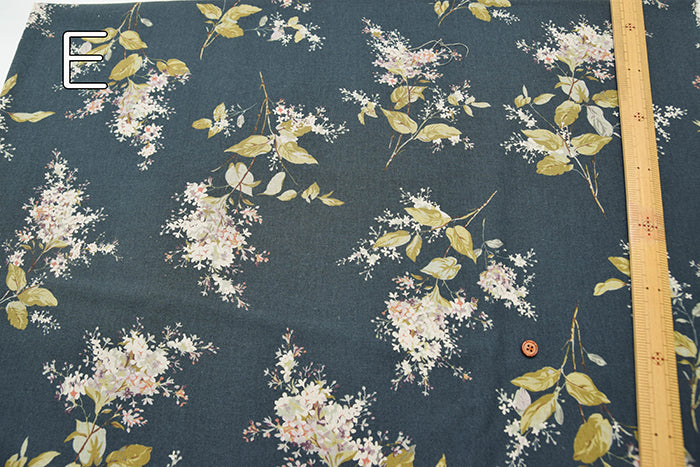 C/L muslin Printed Fabric - Flower - nomura tailor
