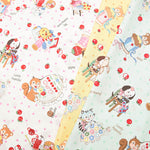 Cotton Sheeting Print Fabric – Soft Chintz Finish – Atsuko Matsuyama – Retro - nomura tailor