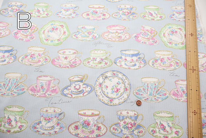 Cotton Shirting Fabric (Using Myufan Yarn) - Tea Cup - nomura tailor
