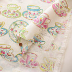 Cotton Shirting Fabric (Using Myufan Yarn) - Tea Cup - nomura tailor