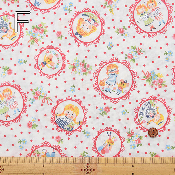 Cotton muslin Printed Fabric - One Mile Roses Girl - nomura tailor