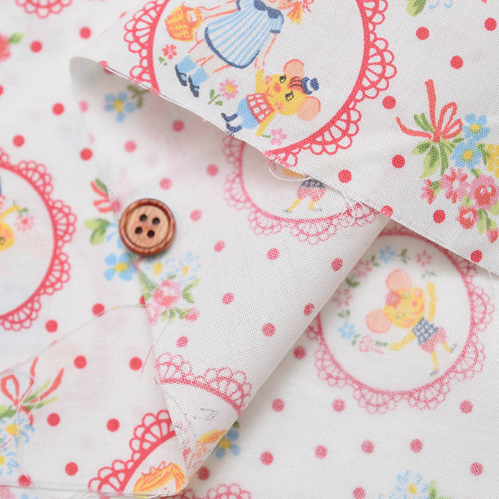 Cotton muslin Printed Fabric - One Mile Roses Girl - nomura tailor