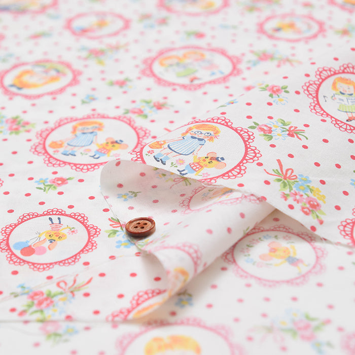 Cotton muslin Printed Fabric - One Mile Roses Girl - nomura tailor