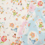 Cotton muslin Printed Fabric - One Mile Roses Fairy Tale - nomura tailor