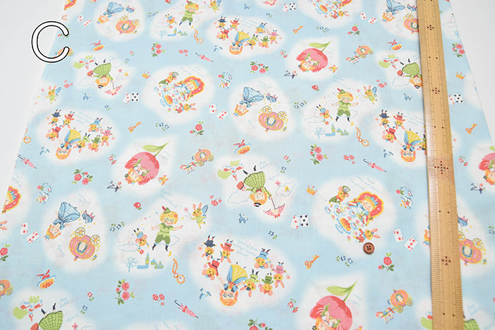Cotton muslin Printed Fabric - One Mile Roses Fairy Tale - nomura tailor