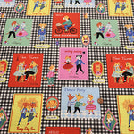 Cotton Shirting Fabric - Sobakasu-Kids Dog&Cat Let's party - nomura tailor