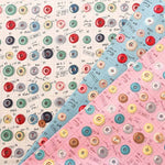 Cotton Shirting Fabric - Reiko Koseki Collection - Button Pattern - nomura tailor