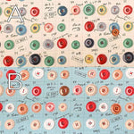 Cotton Shirting Fabric - Reiko Koseki Collection - Button Pattern - nomura tailor